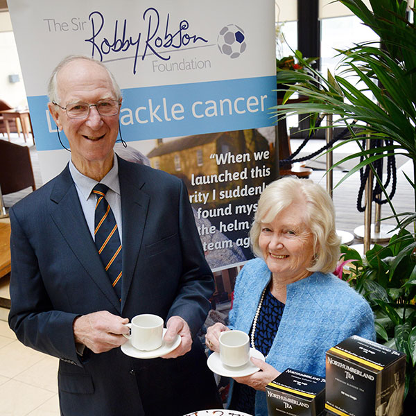 SIR BOBBY ROBSON FOUNDATION: Jack Charlton celebrates 80th Birthday with Northumberland Tea, cake & fish and chips