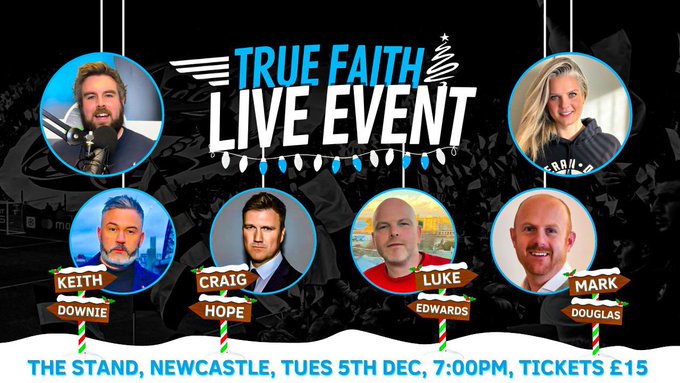 TRUE FAITH – Live Event – 5/Dec/2023 – The Stand, Newcastle!